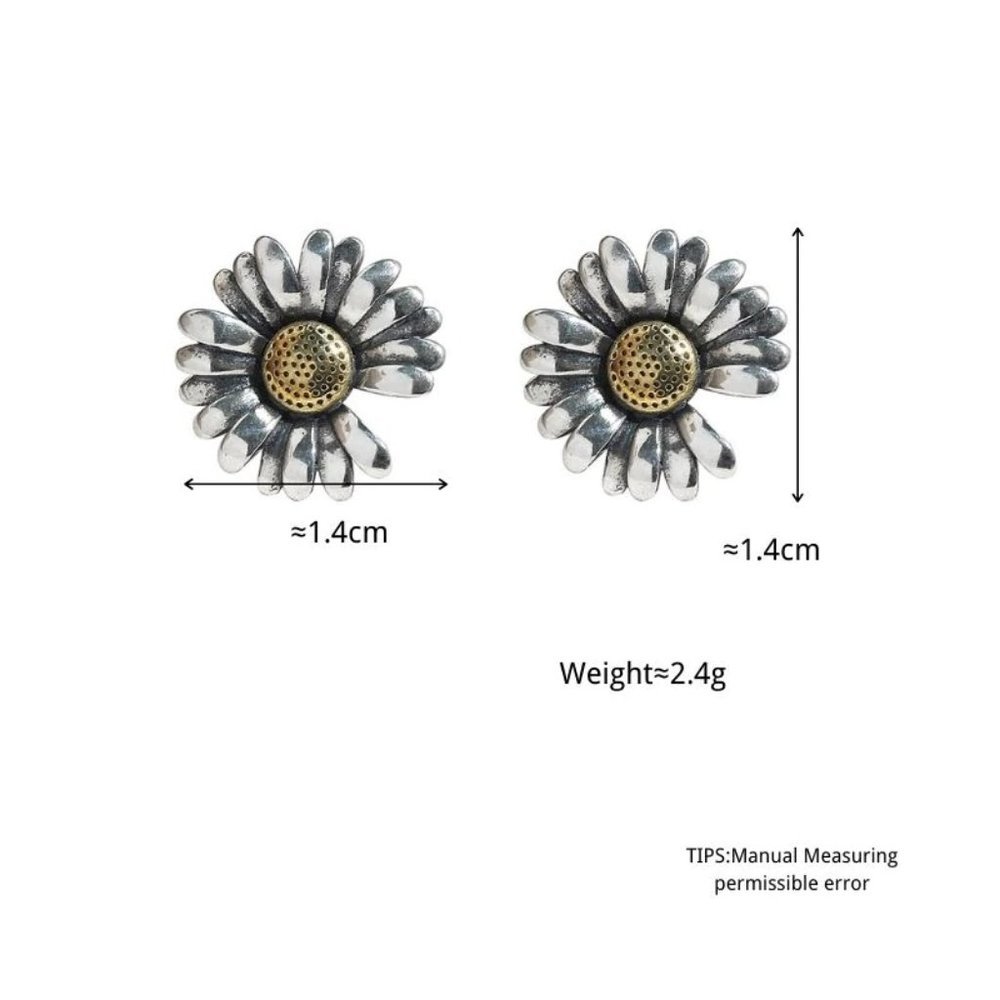 *NEW 925 Sterling Silver Vintage Daisy Earrings - Picture 11 of 11